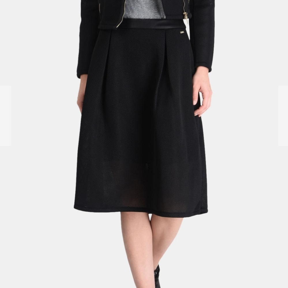 NWT Armani Exchange Perforated Full Midi Skirt
